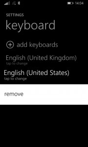 Windows Phone 8.1 Remove US Language
