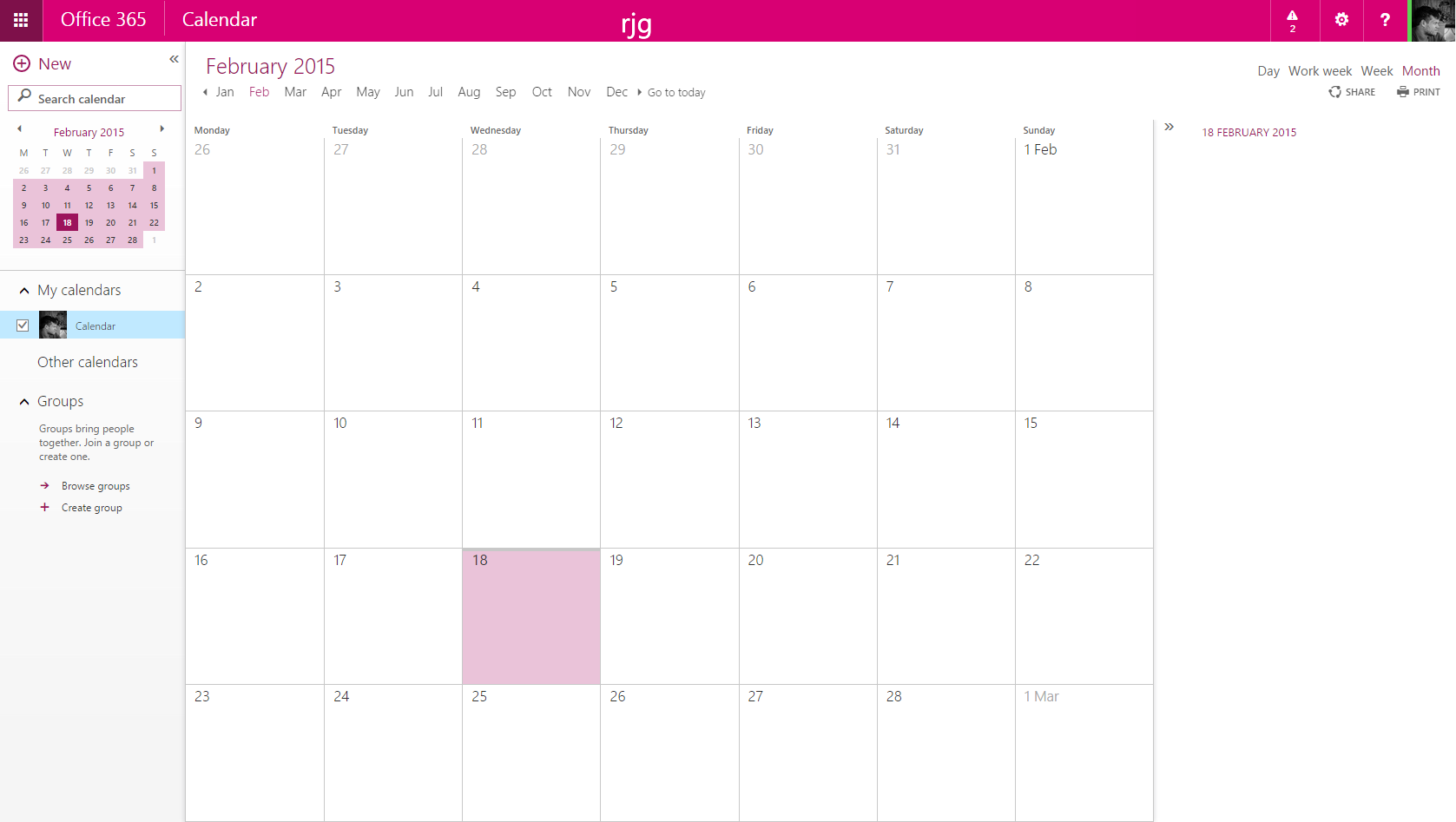 Office 365 Calendar Themed 